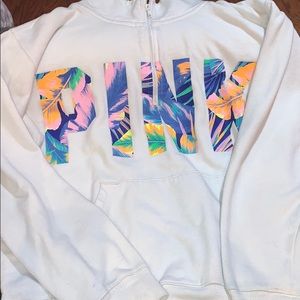 Victoria’s Secret Pink 1/4 zip tribal pattern